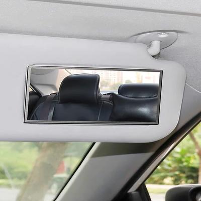 Auto-Sonnenschutz HD-Schminkspiegel, Tragbarer selbstklebender Sitzrücken Edelstahl Universeller Auto-Innenraum Kosmetikspiegel