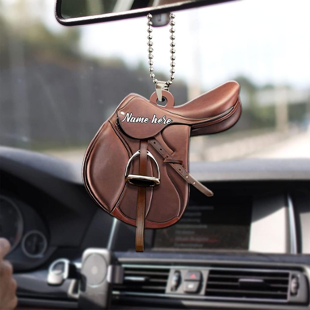 Decorative Retro Acrylic Cowgirl Hat Boot Automobile Mirror Accessory With Aroma Feature