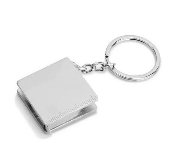 1.2m Retractable Tape Measure Keychain: Dual Scale Inch/Metric, Stylish, Portable Alloy Tool