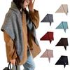 Bright Design Knitted Scarf Solid Color Triangle Scarf Baotou Style Winter Scarf  Casual Wear