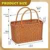 Empty And Versatile Woven Basket with Handle, Made of Imitation Rattan, Ideal for Fruit, Eggs,