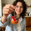 Simulated Food Squeeze Toy Keychain Stress Relief Bread Dessert Key Ring Backpack Hanging Decoration Bag Charm Purse Pendant
