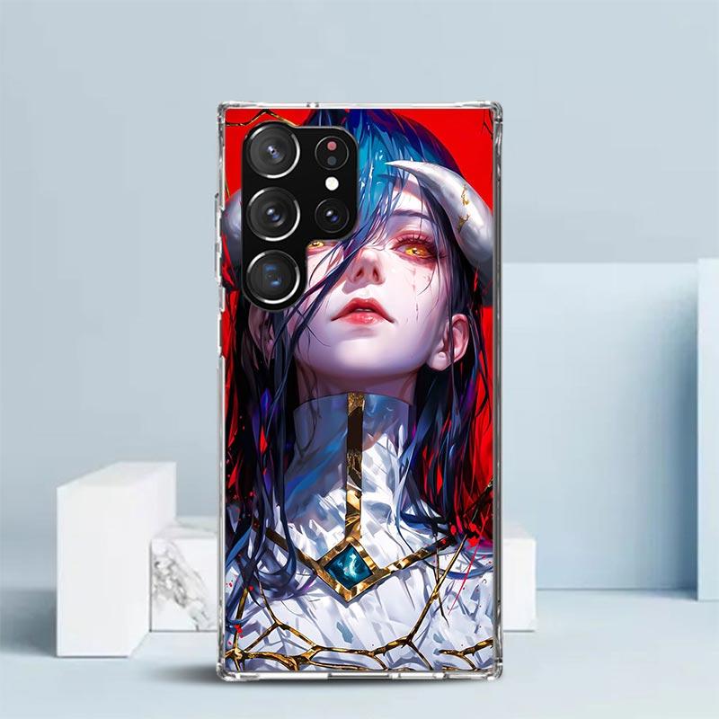 Albedo Overlord Anime Phone Case For Samsung Galaxy S24 S25 Edge S26 Ultra S22 S23 Plus S21 + S20 FE Soft TPU Back Cover Galaxy