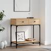 VidaXL Console Table Sonoma Oak 75x34.5x75 Cm Engineered Wood 833399