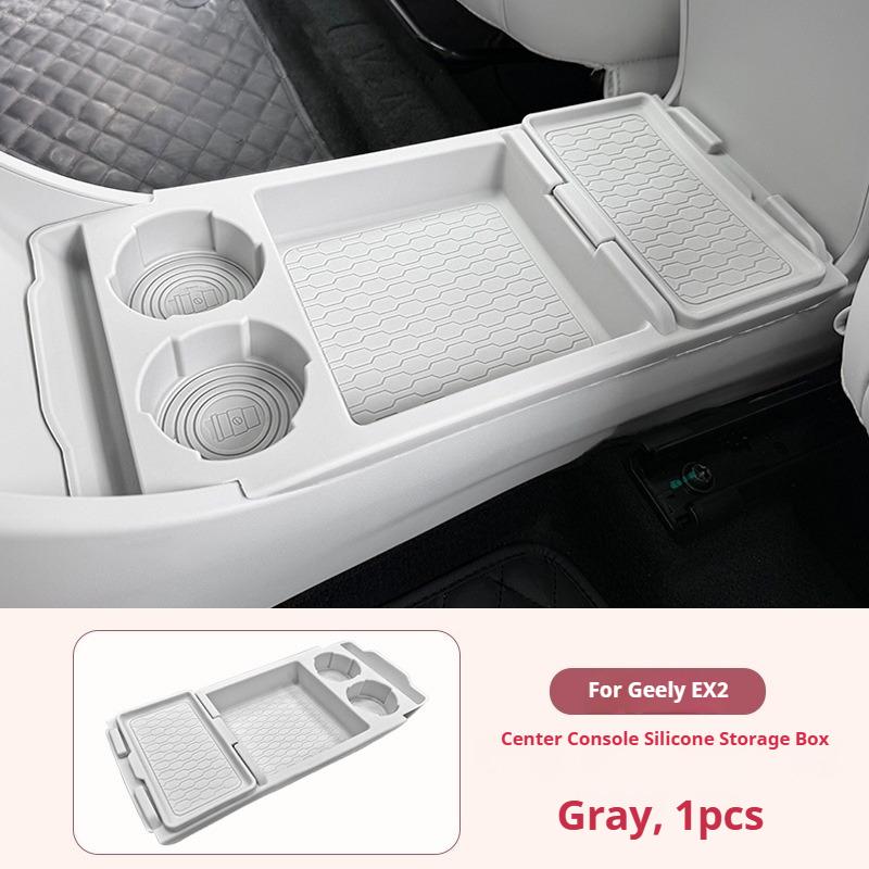 For Geely EX2 Car Central Control Lower Silicone Storage Box Glasses Storage Tray Anti Scratch Anti Slip Interior Accessories