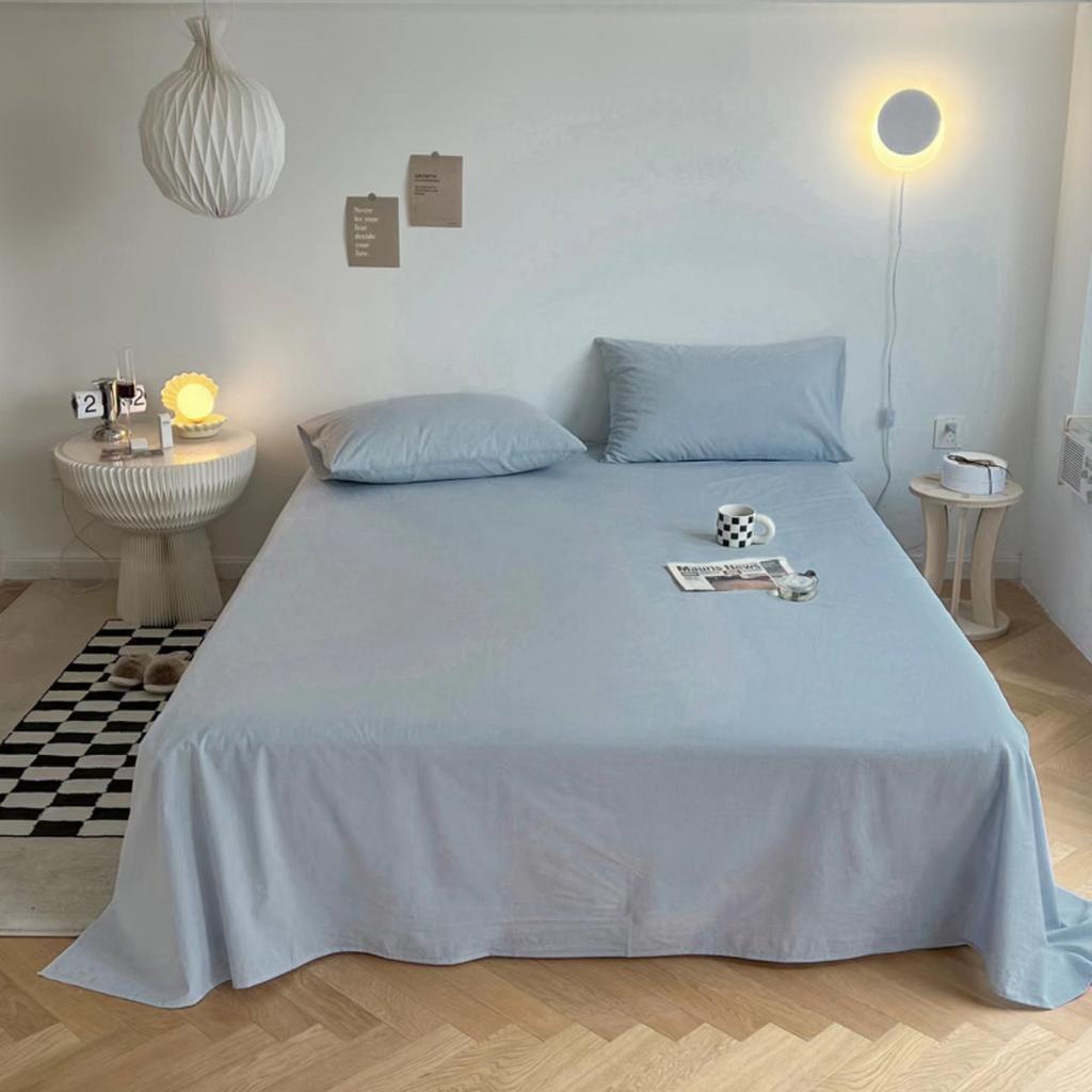 Ins Solid Color Thick Skin-friendly Full Wrap Bed Sheet For Single Double Student Dormitory Bed