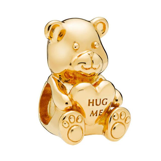 High quality copper Light Gold Plated Rose Heart Diamond Hollow Carving Charm Do It Yourself Bead Charms Compatible With Ideal For Authentic Bracelets