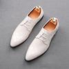 Fashion Luxury Designer Men Charm Pointed Toe Lace Up Casual Shoes Male Flats Homecoming Wedding Dress Prom Zapatillas Hombre