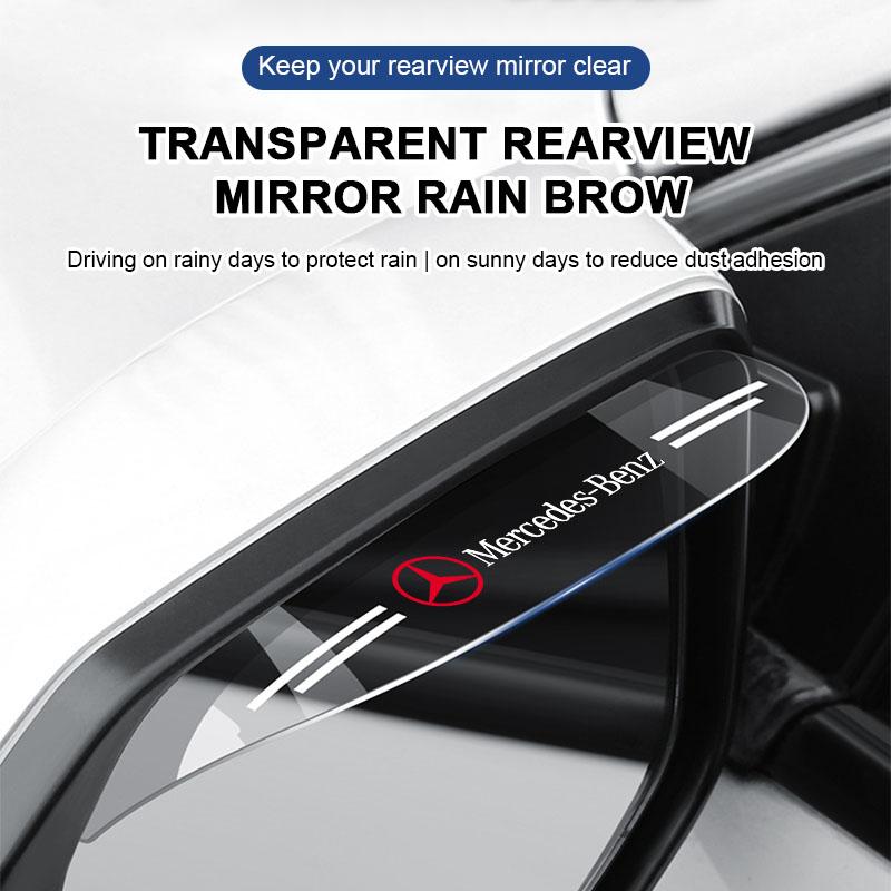 2Pcs Car Rear View Mirror Sticker Rain Eyebrow Auto Side Mirror RainProof Cover For Mercedes Benz A200 A180 W177 CLA GLA AMG A C E S CLS Class