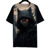 Fashionable Animal Print T-shirt for Men's Summer Short Sleeved Loose T-shirt O-neck Casual Top Shirt