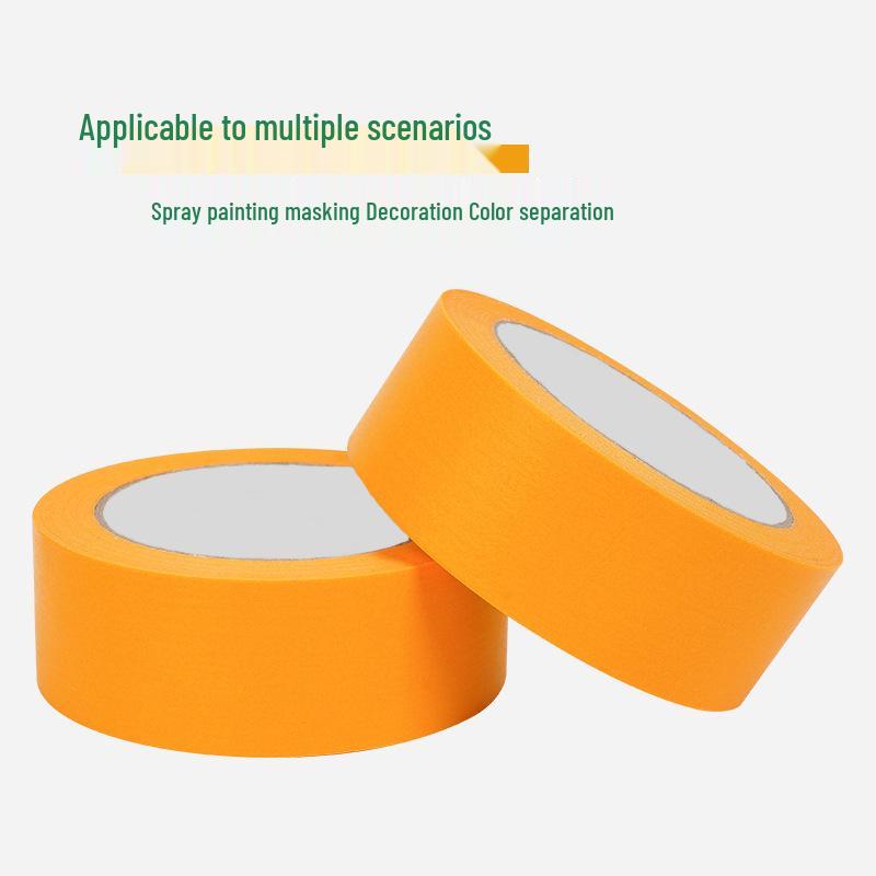 Yellow High-Viscosity Washi Tape: 10m Masking Protection for Paint and Beauty Applications