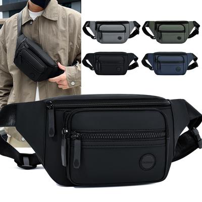 Unisex Waterproof Waist Bag with Multiple Compartments for Travel