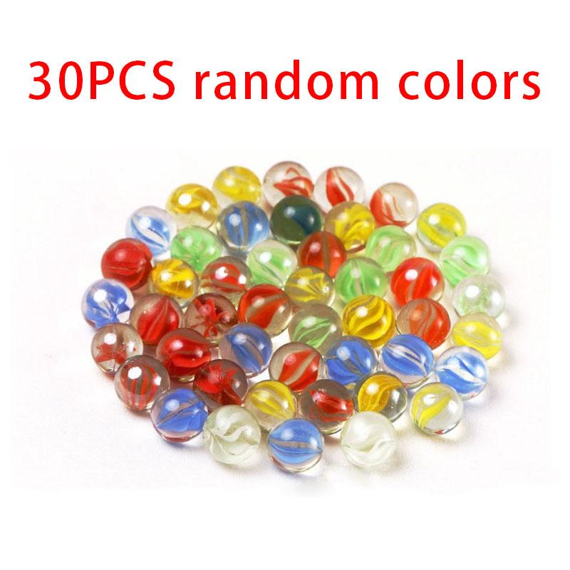 30 STÜCK 1,4 cm Kinderspielmaschine Dame Jojo Bälle Farbige Glasperlen Aquarium Dekoration Perlen Glaskugeln Spiel Murmeln