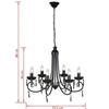 Lustre en cristal plafonnier 6 feux lampe luminaire 240689