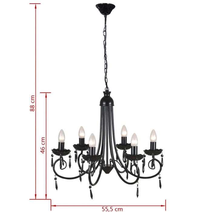 Lustre en cristal plafonnier 6 feux lampe luminaire 240689