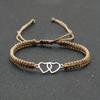 Handmade Adjustable Rope Bracelet Heart Bracelet Unisex Couple Gift