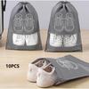5/10 Shoe Storage Bags, Portable Waterproof Dust-proof Drawstring Shoe Bags with Transparent Slots, Suitable for Daily Use and T