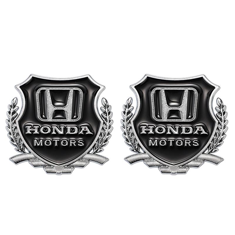 APK1 2Pcs Car Metal Eagle Badge Stickers Decorative Accessories For Honda Civic FIT Accord Prelude CRV 5th City CRZ CRX Jazz HRV