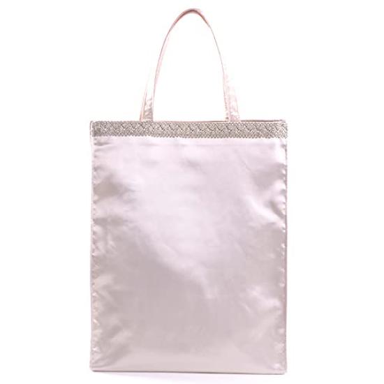 Aurora Premium Japanese-Made Satin Sub-Bag with Gusset, Fits A4 Sizes, Perfect for Weddings, Parties, Entrance Ceremonies, and Graduations (Beige)