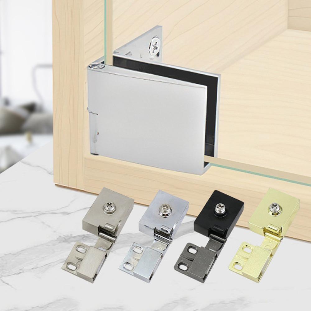Self-closing Glass Door Hinge Zinc Alloy Cabinet Door Hinge New Frameless Clamp  Wardrobe Cupboard
