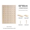 Solid Wood Pegboard Rack: Wall-Mounted & Desktop Storage Display for Entrance Hallway