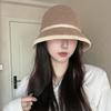 Straw Bucket Hat Women's Summer Thin Hollow Bucket Hat Plain Face Cover Sun Protection Fashion Outdoor Beach Straw Hat