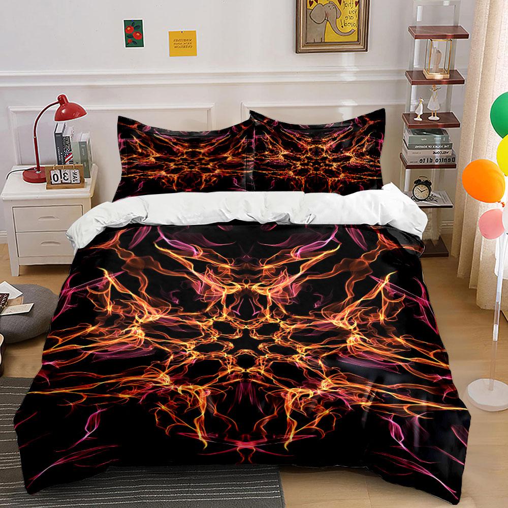 

Fiery abstract symmetrical pattern. Bedding sets Duvet cover sets Duvet covers Pillowcases(1 * Duvet Cover 2 * Pillowcases, without duvet insert) 135x200cm