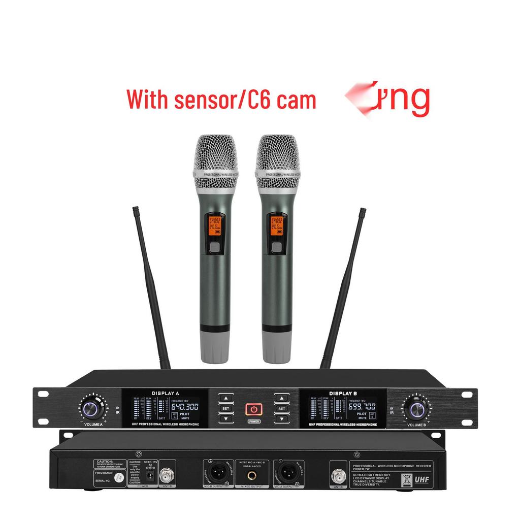 KTV U-Band Infrared Dual Wireless Lavalier & Headset Microphone for Stage & Conference