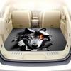 1Pcs Angry Wolf Flaming Eyes Car Trunk Mat with Anti Slip Cargo Liner Waterproof Rear Storage Protector Floor Mat for SUV Sedan