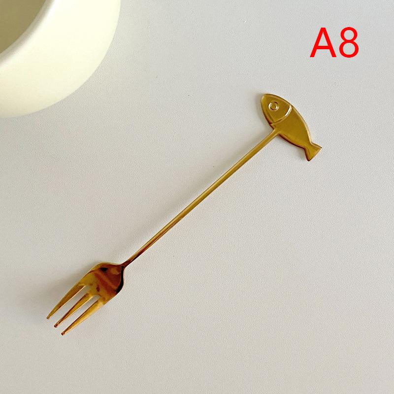 Cute Paintings Cat 304 Stainless Steel Spoon Hollow For Coffee Tea Dessert Spoon Kitchen Tableware Gifts For Students Children