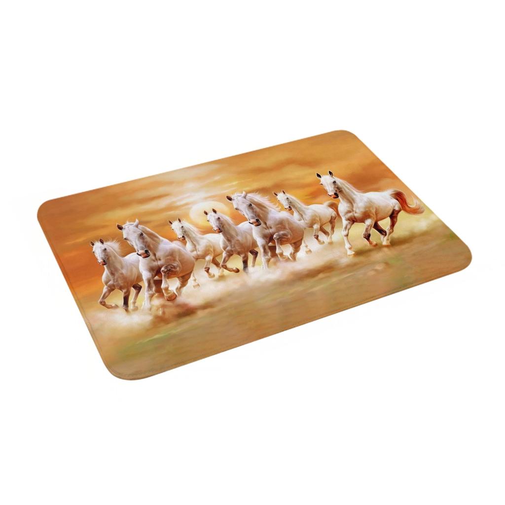 Classic Horse Running Painting Front Floor Door Entrance Mat Outdoor Animal Bathroom Kitchen Doormat Living Room Carpet Rug