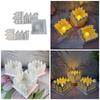 Silicone Candle Holder Molds Gothic House Resin Ornaments Molds Silicone Craft Molds Candlestick Molds for Hand-Making