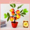 Eight Large Pomegranate Plastic Simulated Fruit Potted Decorations With Pot