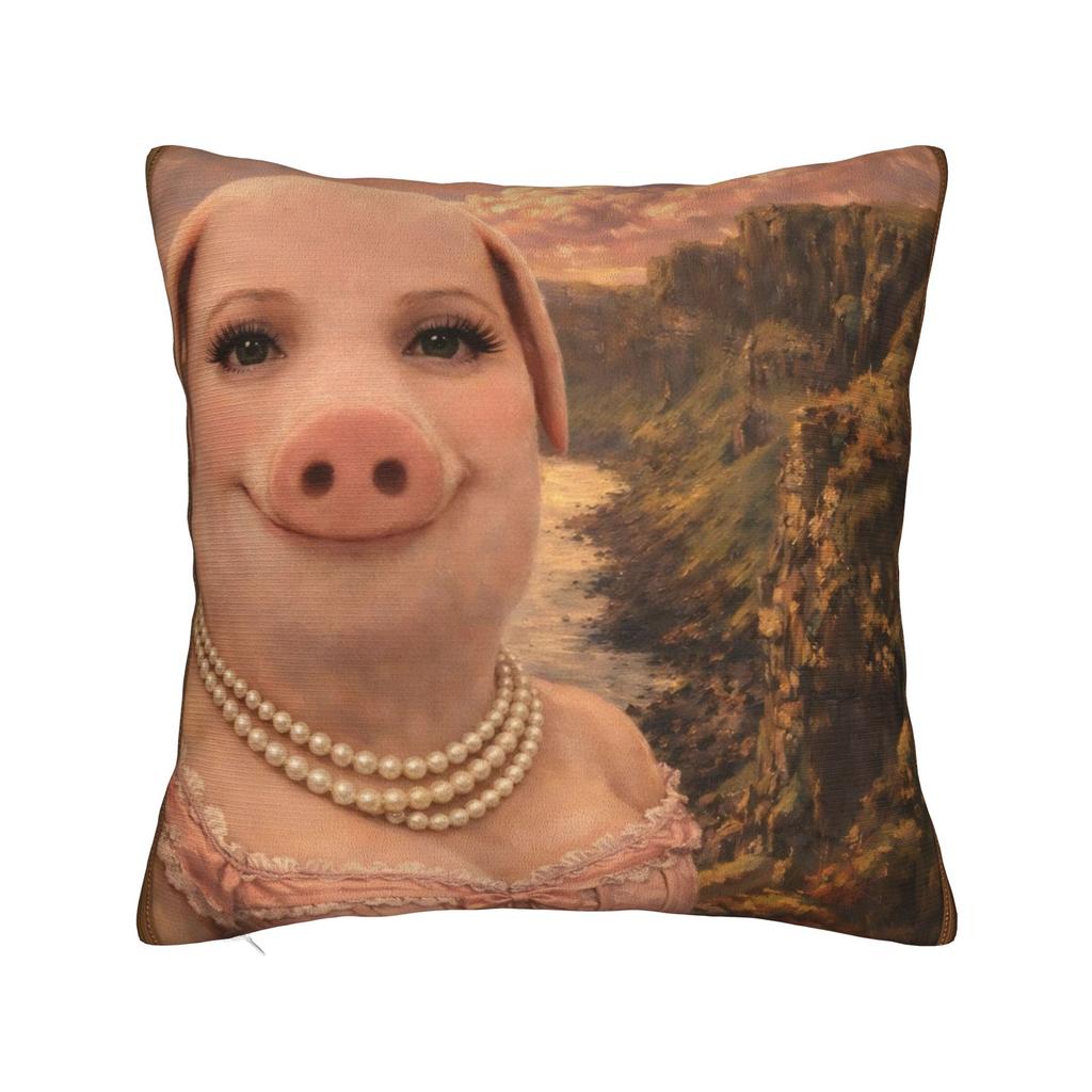 John Pork Traditional Polish Krakow Square Pillow Covers Room Funny Meme Cushion Case Cool Decor Throw Pillow Case 40*40