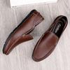Men Casual Shoes Breathable Genuine Leather Loafers Luxury Brand Business Office Shoes For Men Driving Moccasins Slip On Flats