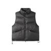 Apostrophe Comma Glossy Angle Pocket Padded Vest (Dark Grey)