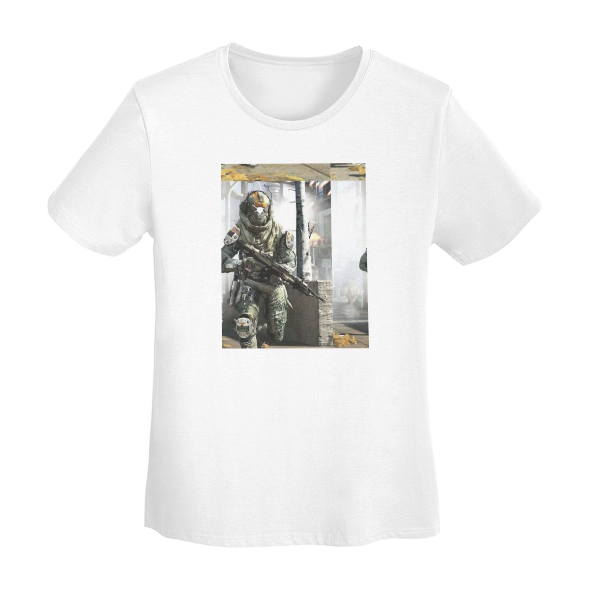 

Titanfall 2 Helmet TShirt WOMEN Short Sleeve T Shirts ONeck Clothes Cotton Summer Tees Streetwear S