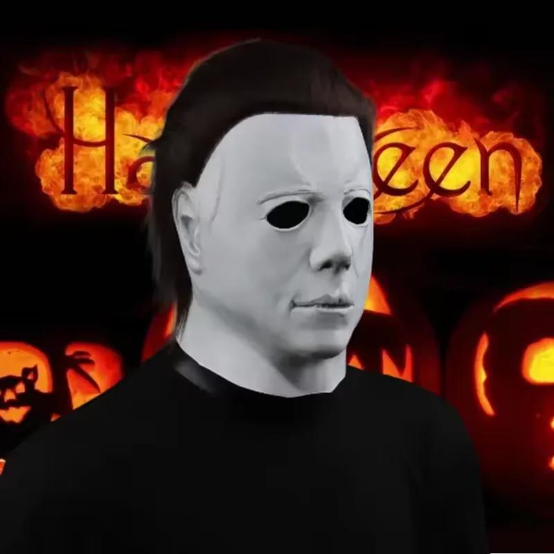 Halloween Cosplay Michael Myers Party Masks for Latex Full Head Scary Horror Murderer for Adult Halloween Stage Performance Mask