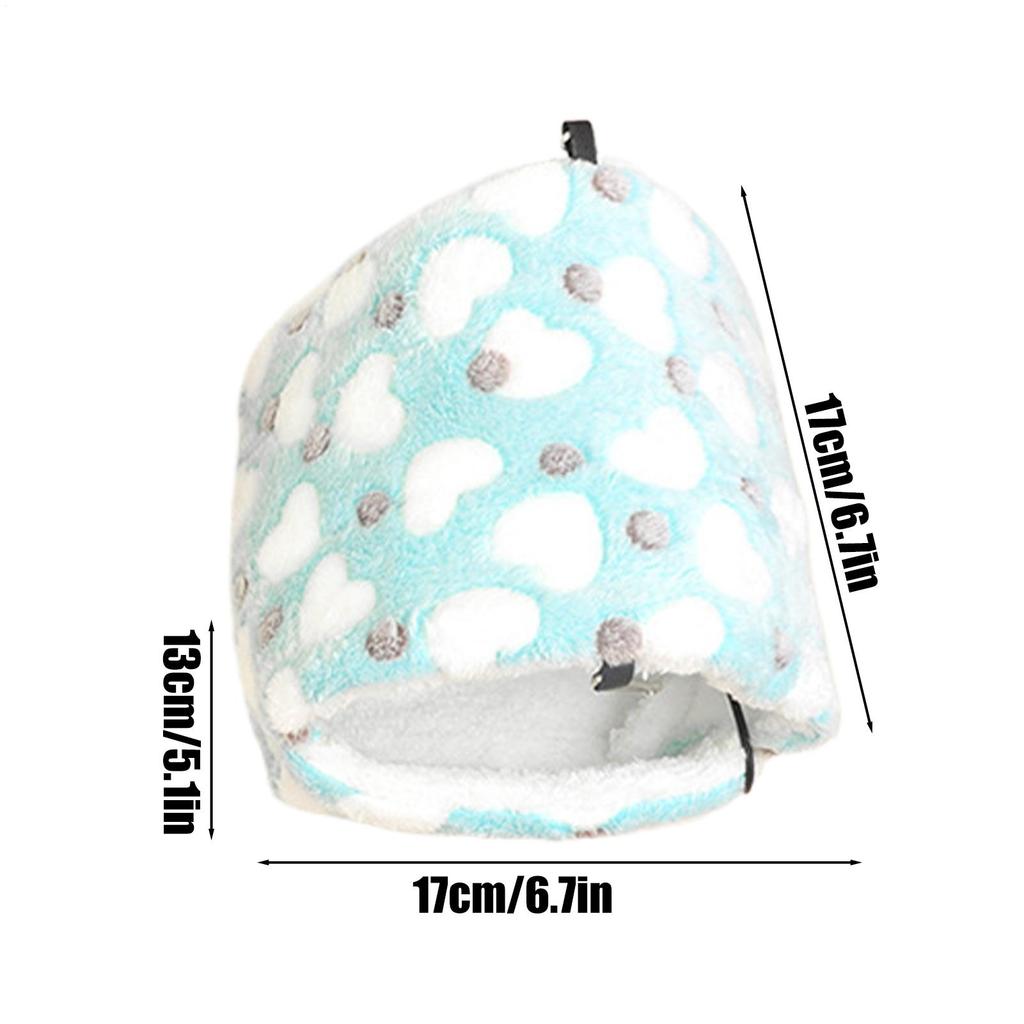 Heated Bird House Plush Nest Hammock Bird Bed Warmer for Lovebird Conure Canary Bunny Guinea Chinchilla Parakeet Cockatiel