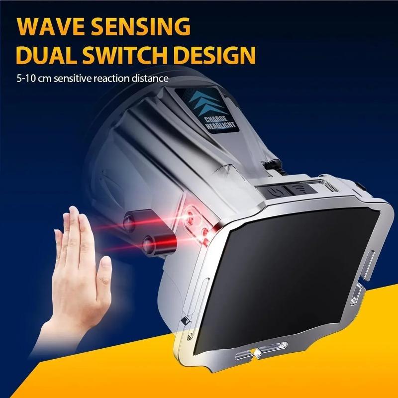 LED Strong Bald Headlight Ultra Bright Rechargeable Head Wear Flashlight Night Fishing Working Miner's Light Field Long Distance