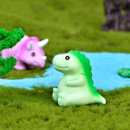 Layout Props Dinosaur Figurine Exquisite Workmanship Resin Micro Landscape Cheerful Dinosaur Decoration for Desktop