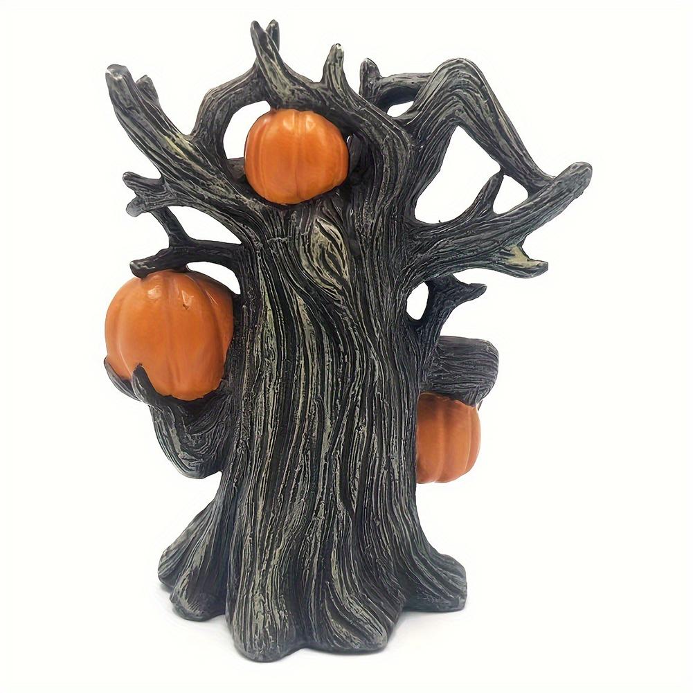 Spooky Vintage Halloween Pumpkin Tree Resin Statue Yard Figurine & Garden Orn Pumpkin Ornament Halloween Creative Decoration