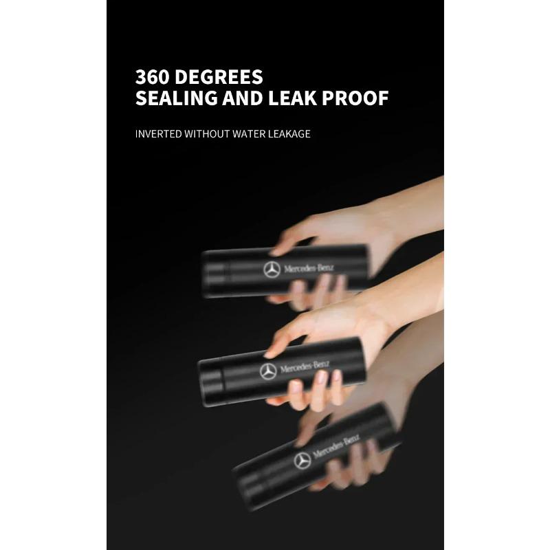 1 stk Bærbar Bil Smart Termosflaske Temperaturvisning Kopp For Mercedes Benz B/C/E/S-Klasse A-Klasse C200L GLC GLK CLA Tilbehør