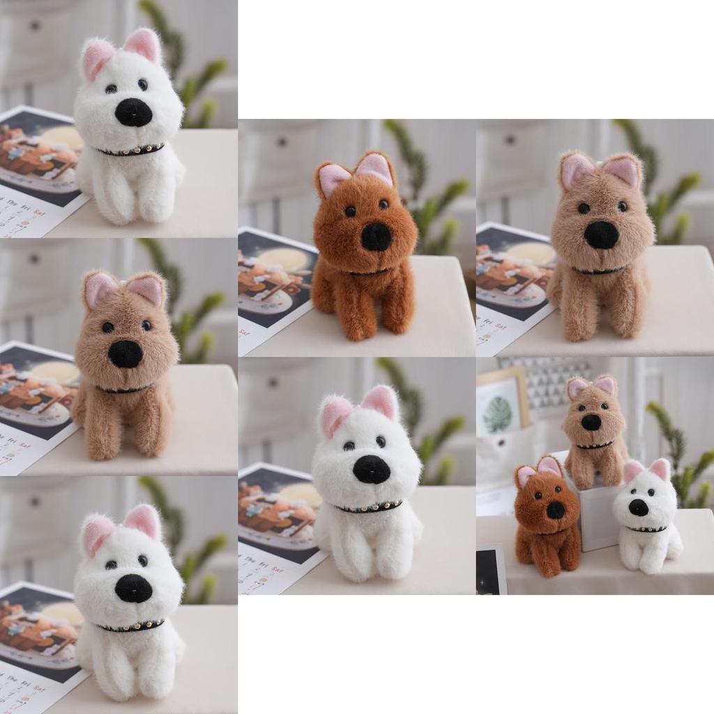 West Highland White Terrier Plush Toy With Pp Cotton Filling For Kids Gift