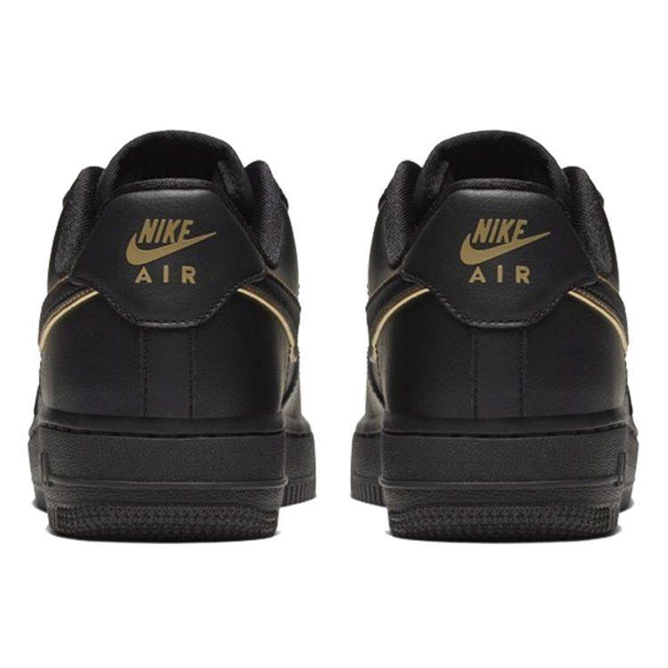 Nike Air Force 1 Low Black Gold Swoosh Women's AO2132-005