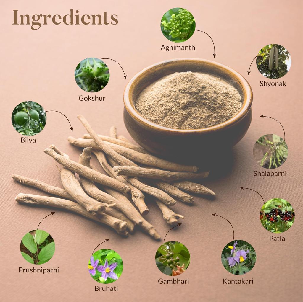 Ohria Ayurveda Polvere Dashamool per Bagno alle Erbe, Bagno Detox | Miscela Ayurvedica di Dieci Radici Medicinali | Sollievo dal Dolore e dalla Rigidità Articolare - 150g