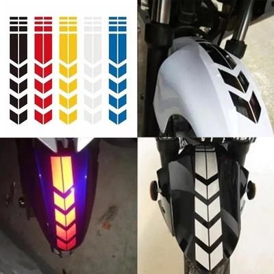 1pc Motorcycle Arrow Stripe Stickers Fender Paste Universal Waterproof Oilproof Reflective Motorbike Tape Decal Moto Accessories