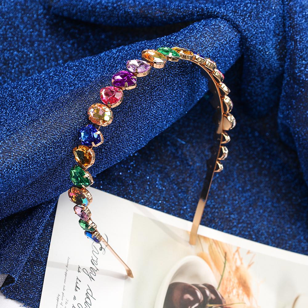 Fashion Baroque Style Party Jewelry Gifts Head Wrap Rhinestone Headband Gem Crystal Pearl Hair Band