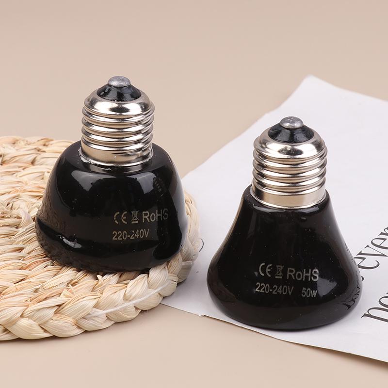 1Pc Reptile Pet Box No Light Far Infrared Ceramic Heating Lamp E27 Small Mini Heat Lamp 25W 50W 75W Mini Pet Heating Lamp