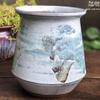 Handmade Medium-Sized Ceramic Pot with Feet – Succulent Planter in Breathable Colored Glaze Coarse Pottery.
